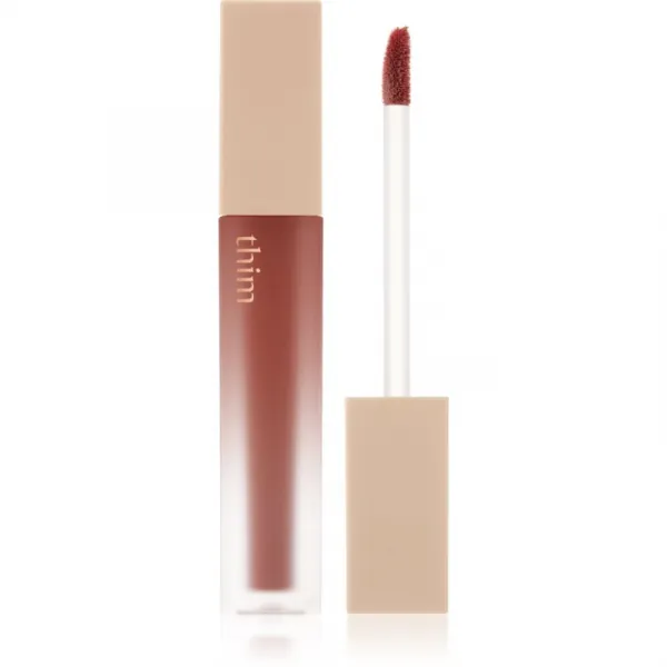thim Sheer Matte Liquid Lip ľahký tekutý matný rúž odtieň 01 Cozy Beige 4 g