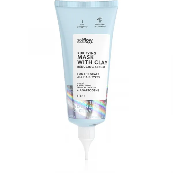 so!flow Purifying Mask Reducing Sebum hĺbkovo čistiaca maska pre mastnú pokožku hlavy 100 ml