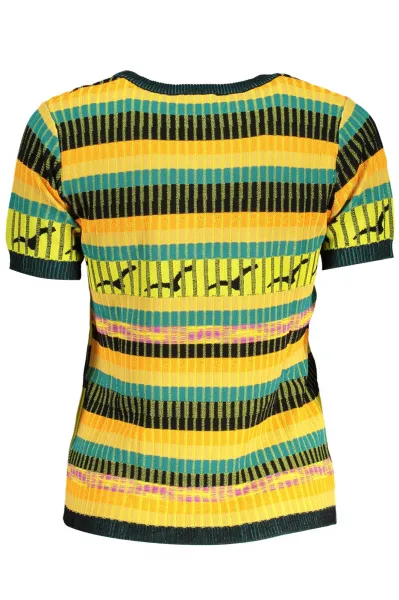 Green Desigual Cagliari Womens Patterned Sweater T-Shirt - Women