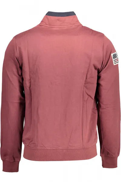 Pánska mikina US Polo na zips fialová