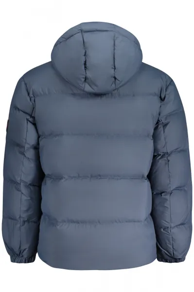 Páperová bunda Tommy Jeans pánska, tmavomodrá farba, zimná, oversize, DM0DM19786