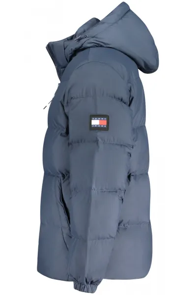 Páperová bunda Tommy Jeans pánska, tmavomodrá farba, zimná, oversize, DM0DM19786