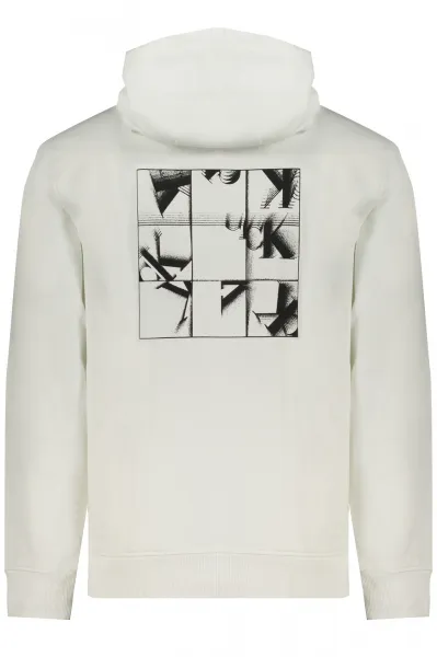 Biela mikina Calvin Klein bez zipsu