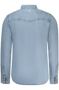 Rifľová košeľa Guess Jeans modrá farba, slim, s klasickým golierom, M5RH55 D5M82