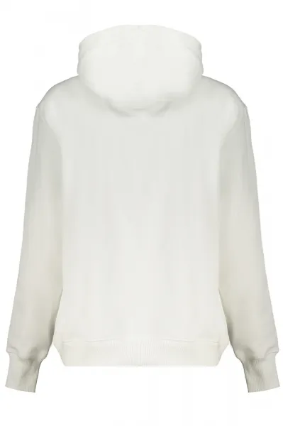 Calvin Klein Women's MONOLOGO REGULAR HOODIE Sweatshirt-White