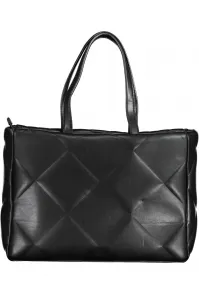 Black Women's Patterned Calvin Klein Re-Lock Quilt Tote Handbag - Women