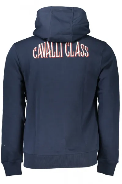 Cavalli Class pánska mikina na zips modrá