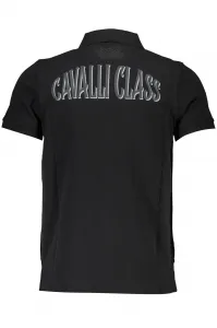 CAVALLI CLASS čierne pánske polo tričko