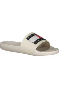 Šľapky Tommy Jeans POOL SLIDE ESS pánske, čierna farba, EM0EM01191