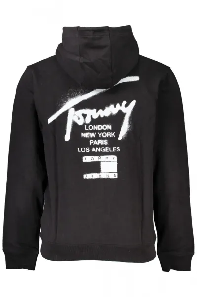 Pánska čierna mikina Tommy Hilfiger na zips