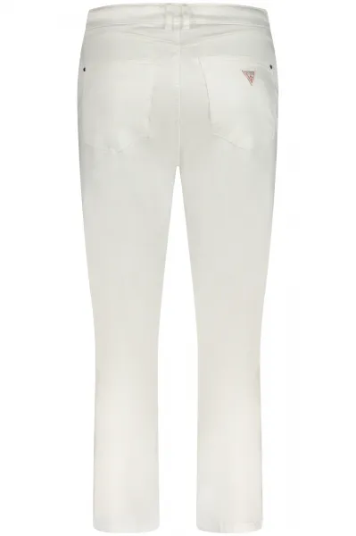 Biele dámske skinny fit džínsy so šatkou Guess 1981 Capri