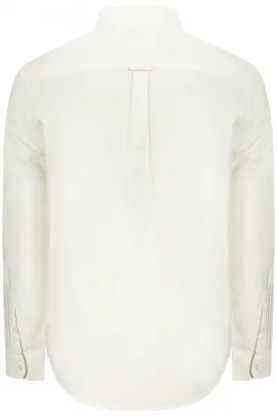 Bavlnená košeľa Tommy Jeans pánska, biela farba, regular, s golierom button-down, DM0DM21298