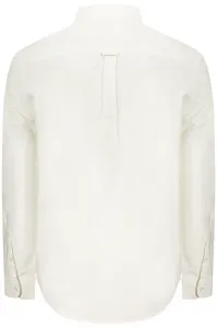 Bavlnená košeľa Tommy Jeans pánska, biela farba, regular, s golierom button-down, DM0DM21298