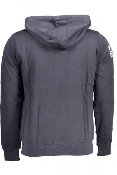 Pánska mikina US Polo na zips modrá