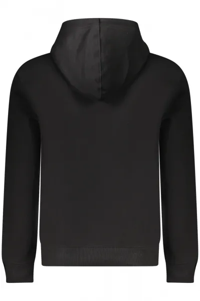 Čierna mikina GUESS JEANS s kapucňou