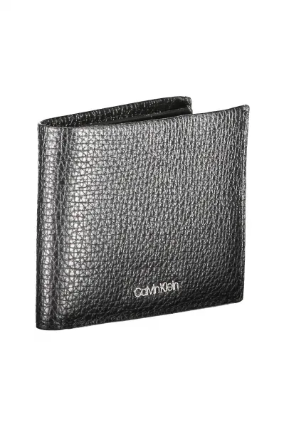 Čierna pánska kožená peňaženka Calvin Klein