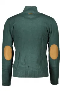 Pánsky zelený sveter na zips