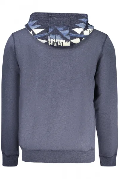 GUESS JEANS mikina s kapucňou modrá