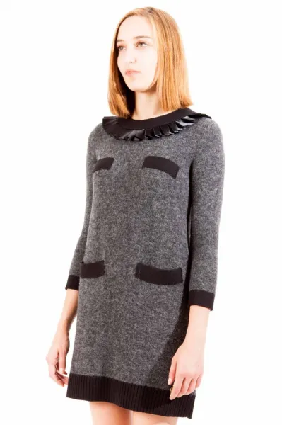Krátke šaty LOVE MOSCHINO sivé