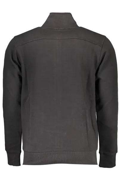 US GRAND POLO MEN'S BLACK ZIP-UP SWEATSHIRT