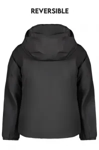 Obojstranná čierna bunda pre dievčatá