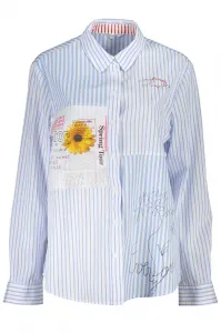 Desigual Hamburgo Striped White and Blue Shirt - Ladies