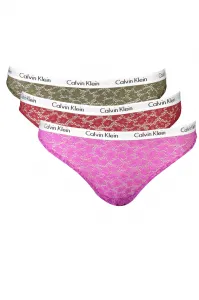 Calvin Klein Set of three women's lace panties in green, red and purple - Women