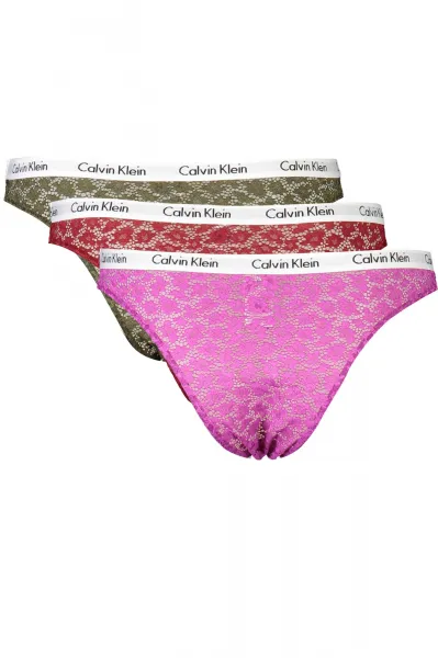 Calvin Klein Set of three women's lace panties in green, red and purple - Women