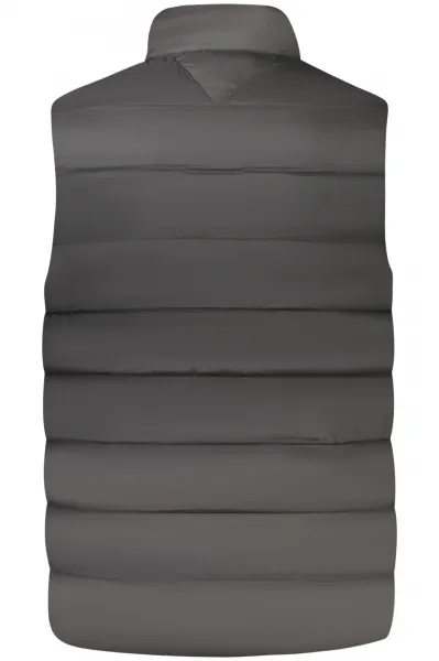 Páperová vesta Tommy Jeans pánska, čierna farba, prechodná, DM0DM20663