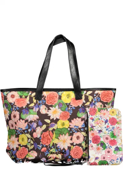 Black Ladies Floral Handbag Desigual Eterea Black Namibia Fabri - Ladies