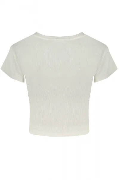 Biele dámske crop tričko Calvin Klein