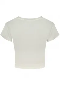 Biele dámske crop tričko Calvin Klein