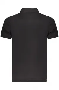 Čierne pánske polo tričko s krátkym rukávom