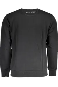 Čierna pánska mikina bez kapucne