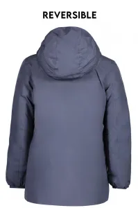 Obojstranná modrá bunda pre dievčatá