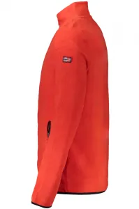Červená pánska mikina na zips