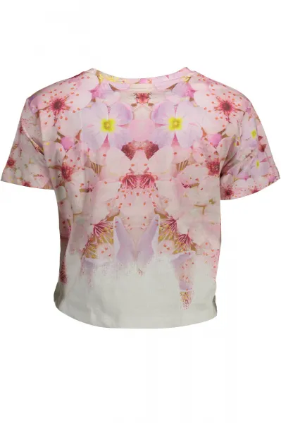 Dámske ružové crop tričko Desigual