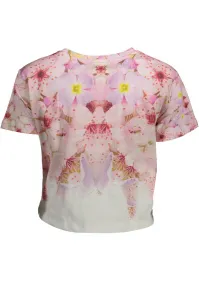 Dámske ružové crop tričko Desigual