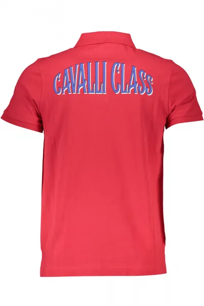 CAVALLI CLASS červené pánske polo
