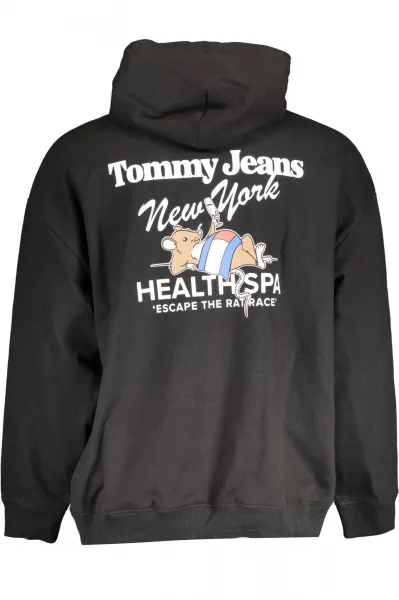 Čierna mikina Tommy Hilfiger s kapucňou