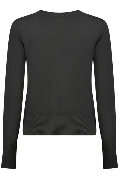 Sveter s prímesou hodvábu Guess Jeans čierna farba, tenký, W4BR84 Z3HO2