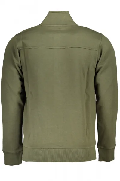 US GRAND POLO MEN'S GREEN ZIP SWEATSHIRT