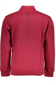 US GRAND POLO MEN'S RED ZIP SWEATSHIRT