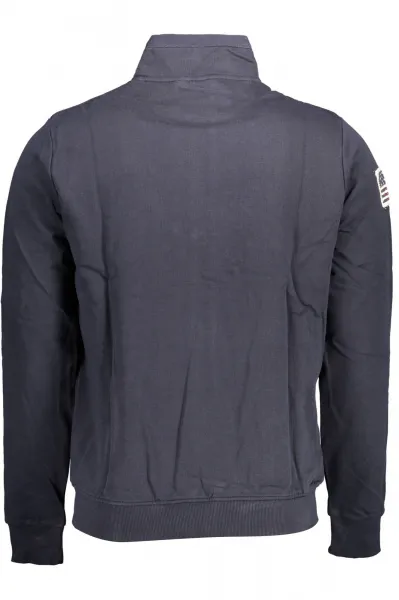 Pánska mikina US Polo na zips modrá