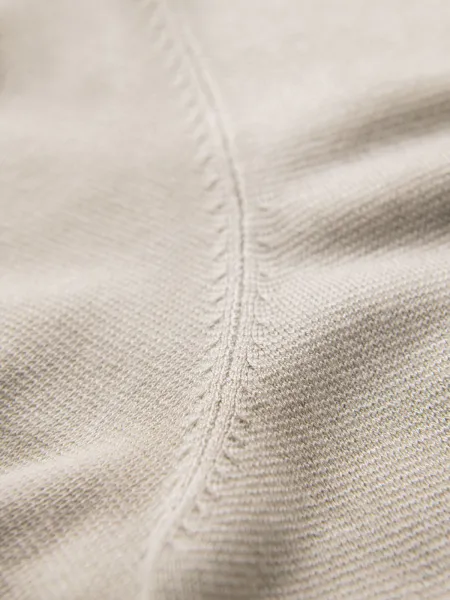 Ombre Classic knitted men's shirt with ribbed cuffs - light grey