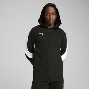 Puma TEAMEVOSTRIPE HOODED JACKET Pánska bunda, čierna, veľkosť