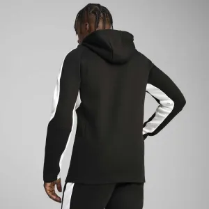 Puma TEAMEVOSTRIPE HOODED JACKET Pánska bunda, čierna, veľkosť