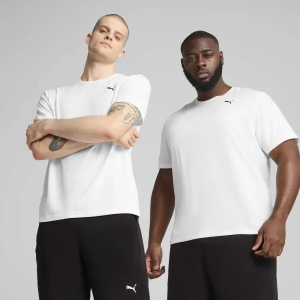 Puma M TAD ESSENTIALS SOLID CAT TEE Pánske tričko, biela, veľkosť