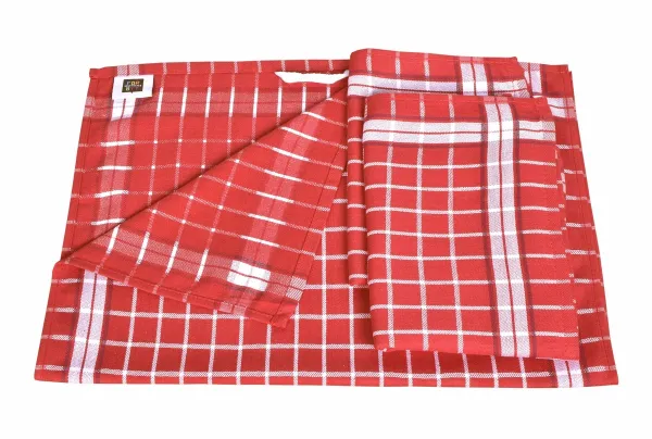 Luxusné kuchynské utierky, DOLCE RED egyptská bavlna set 3 ks