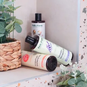 Folk & Flora Lavender relaxačný sprchový gél 400 ml